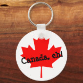 Bright Red Maple Leaf Canada eh! Schlüsselanhänger (Vorderseite)