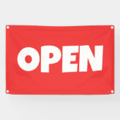 Bright Red OPEN Banner (Horizontal)