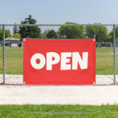 Bright Red OPEN Banner (Insitu)