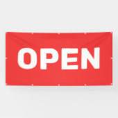 Bright Red OPEN Banner (Horizontal)