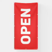 Bright Red OPEN Banner (Vertikal)