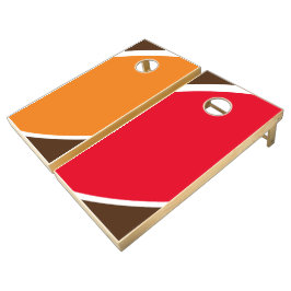 Bright Red Orange Brown Bold Curves