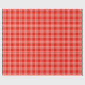 Bright Red Plaid Pattern Geschenkpapier (Flach)