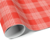 Bright Red Plaid Pattern Geschenkpapier (Rolleneckpunkt)