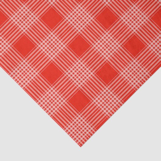 Bright Red Plaid Pattern Seidenpapier (Ausschnitt)