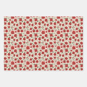 Bright Red Poinsettias Geschenkpapier Set (Vorderseite)