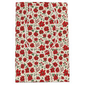 Bright Red Poinsettias Mittlere Geschenktüte (Vorderseite)