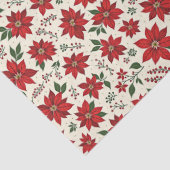 Bright Red Poinsettias Seidenpapier (Detail)