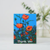 BRIGHT RED POPPIES POSTKARTE (Stehend Vorderseite)