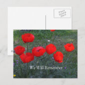 Bright Red Poppies Postkarte (Vorne/Hinten)