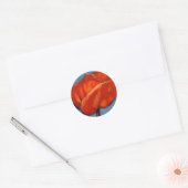 BRIGHT RED POPPY RUNDER AUFKLEBER (Umschlag)