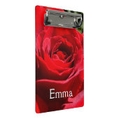 Bright Red Rose Flower Beautiful Floral Mini Klemmbrett (Schrägansicht)