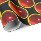 BRIGHT RED RUBY GEM STONES GESCHENKPAPIER (Rolleneckpunkt)