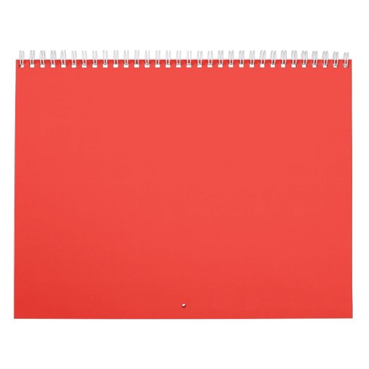 Bright Red Solid Color Background | Modern Design Kalender (Titelbild)