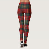 Bright Red Square Tartan Christmas Plaid Leggings (Rückseite)