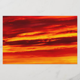 Bright Red Sunset Briefpapier