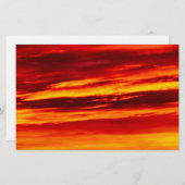 Bright Red Sunset Briefpapier (Vorne/Hinten)