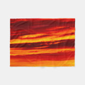 Bright Red Sunset Fleecedecke (Vorderseite (Horizontal))