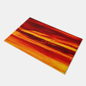 Bright Red Sunset Fußmatte (Schrägansicht)