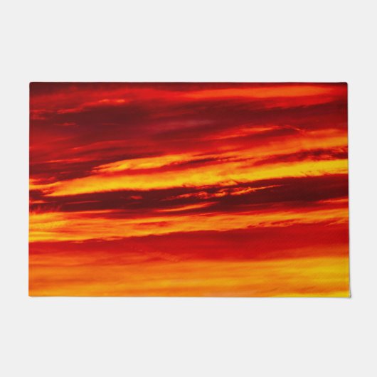 Bright Red Sunset Fußmatte (Vorderseite)