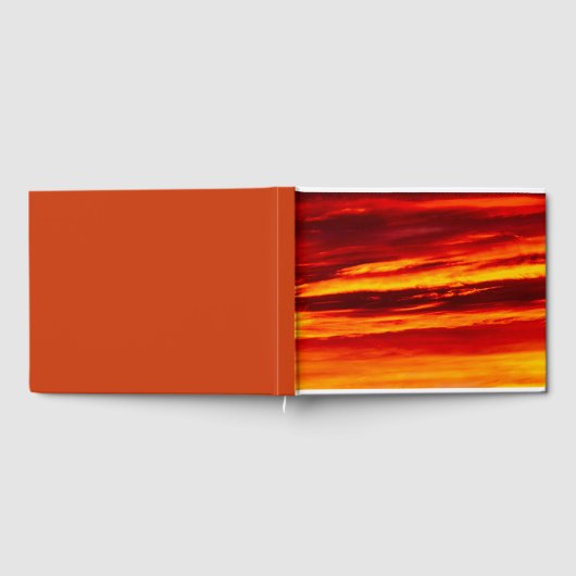 Bright Red Sunset Gästebuch (Voll)