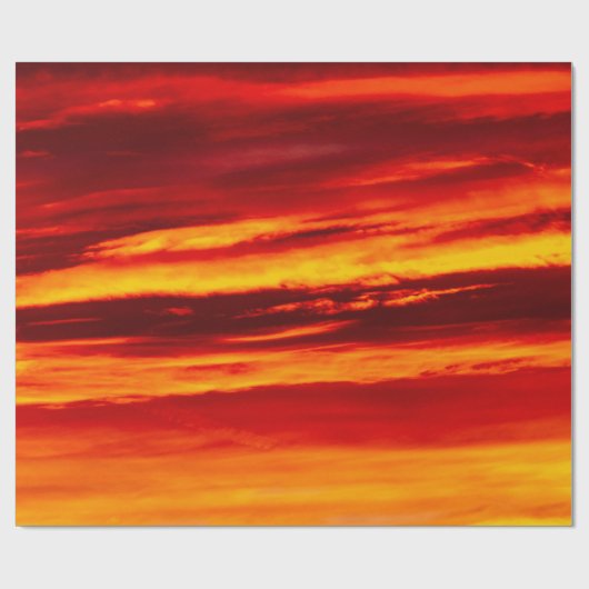 Bright Red Sunset Geschenkpapier (Flach)