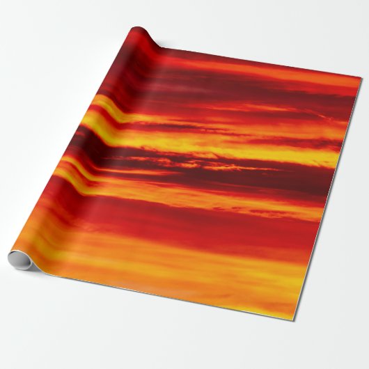 Bright Red Sunset Geschenkpapier (Ungerollt)