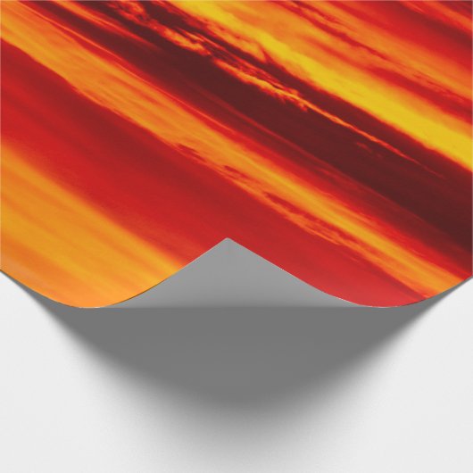 Bright Red Sunset Geschenkpapier (Ecke)