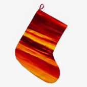Bright Red Sunset Großer Weihnachtsstrumpf (Vorderansicht (hängend))