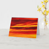 Bright Red Sunset Karte (Gelbe Blume)