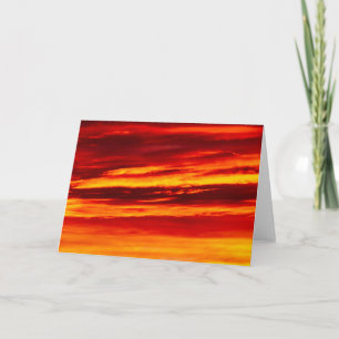 Bright Red Sunset Karte