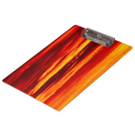 Bright Red Sunset Klemmbrett