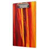 Bright Red Sunset Klemmbrett (Links)