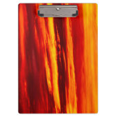 Bright Red Sunset Klemmbrett (Vorderseite)
