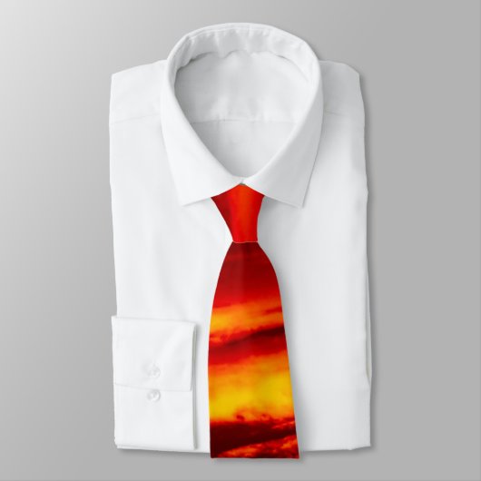 Bright Red Sunset Krawatte (Gebunden)