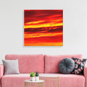 Bright Red Sunset Leinwanddruck (Insitu (Wohnzimmer))