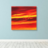 Bright Red Sunset Leinwanddruck (Insitu (Holzboden))