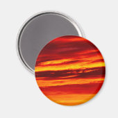 Bright Red Sunset Magnet (Vorderseite/Rückseite)