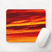 Bright Red Sunset Mousepad (Mit Mouse)
