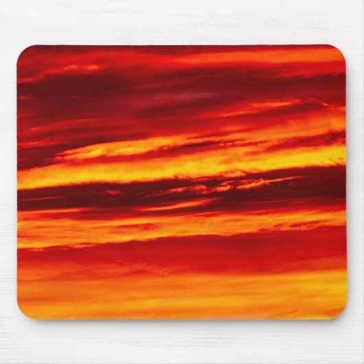 Bright Red Sunset Mousepad (Vorne)