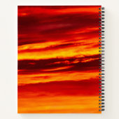 Bright Red Sunset Notizblock (Rückseite)