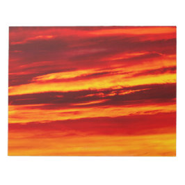 Bright Red Sunset Notizblock