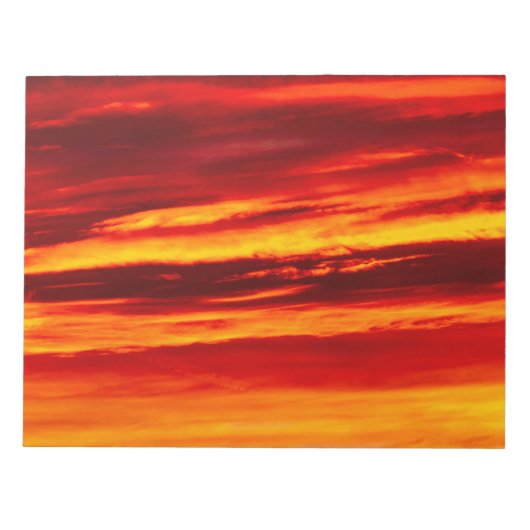 Bright Red Sunset Notizblock (Vorderseite)
