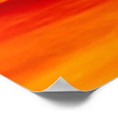 Bright Red Sunset Poster (Ecke)