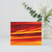 Bright Red Sunset Postkarte (Stehend Vorderseite)
