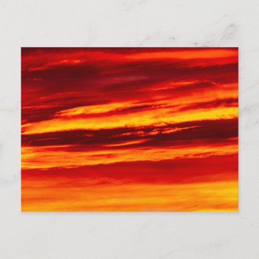 Bright Red Sunset Postkarte (Vorderseite)