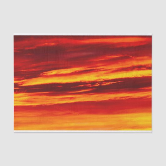 Bright Red Sunset Seidenpapier (Vorderseite)