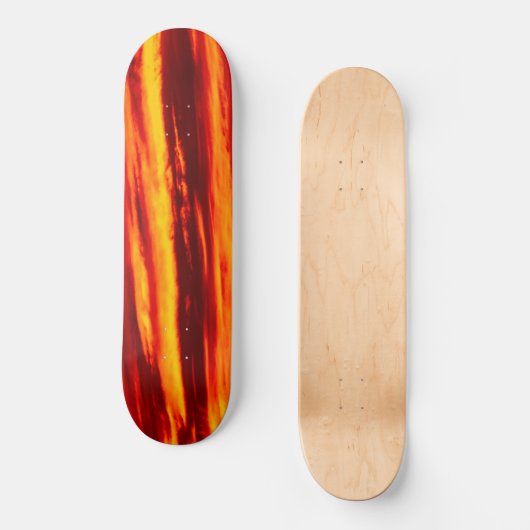 Bright Red Sunset Skateboard (Vorderseite)