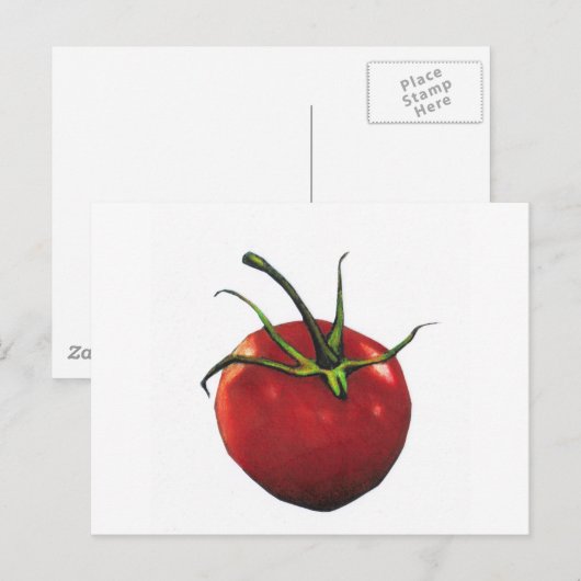 BRIGHT RED TOMATO POSTKARTE (Vorne/Hinten)