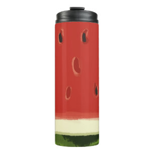 Bright Red Watercolor Watermeline Thermal Tumbler Thermosbecher